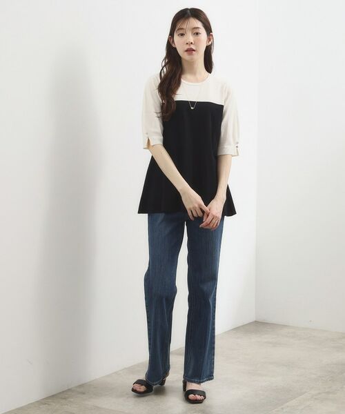 grove / グローブ ニット・セーター | バイカラーフレアニットプルオーバー | 詳細7