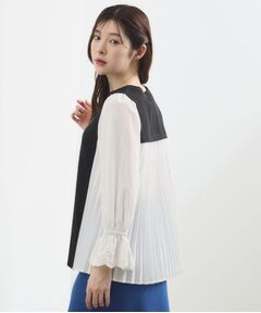 grove / グローブ カットソー | バイカラープリーツコンビトップス