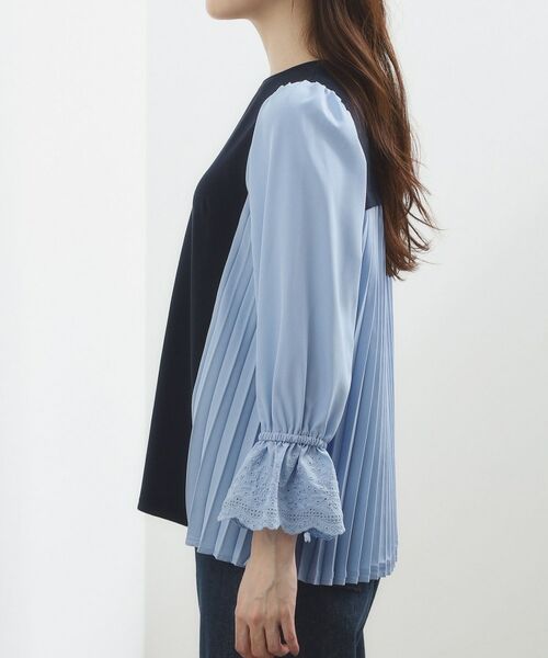 grove / グローブ カットソー | バイカラープリーツコンビトップス | 詳細10