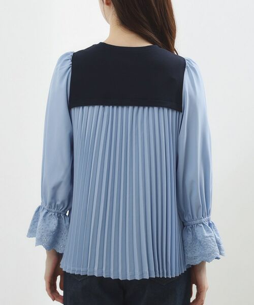 grove / グローブ カットソー | バイカラープリーツコンビトップス | 詳細11