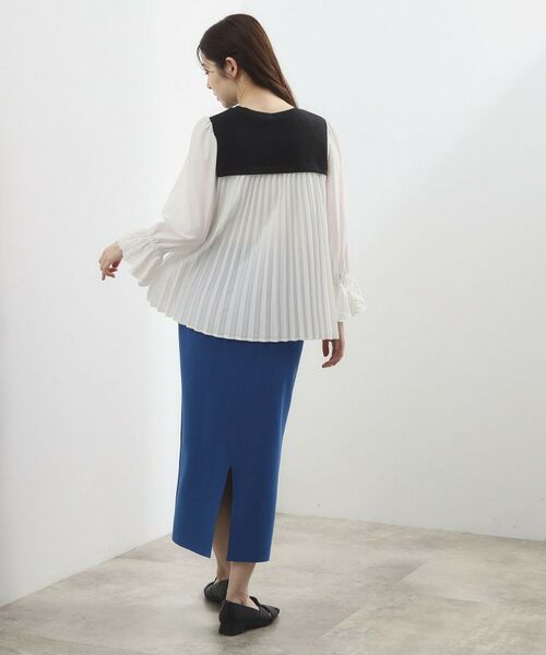 grove / グローブ カットソー | バイカラープリーツコンビトップス | 詳細3