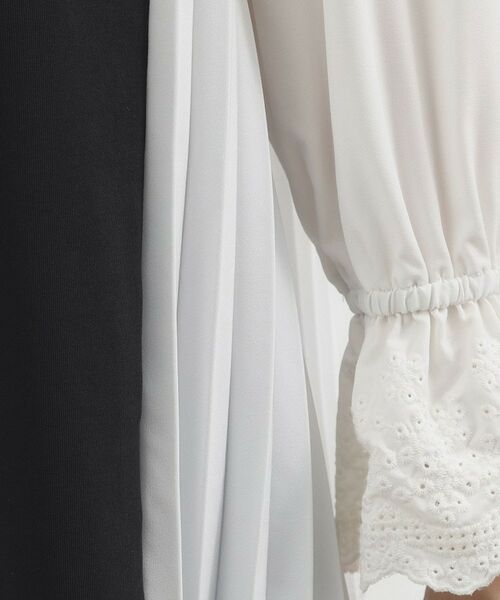 grove / グローブ カットソー | バイカラープリーツコンビトップス | 詳細4