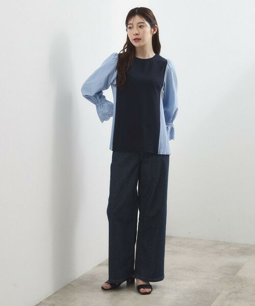 grove / グローブ カットソー | バイカラープリーツコンビトップス | 詳細6