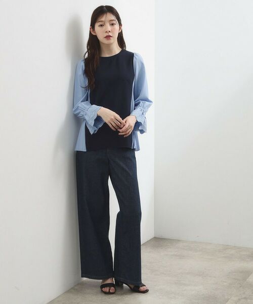 grove / グローブ カットソー | バイカラープリーツコンビトップス | 詳細7