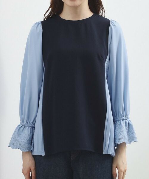 grove / グローブ カットソー | バイカラープリーツコンビトップス | 詳細9