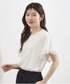grove / グローブ カットソー | レースレイヤードフレアスリーブTシャツ