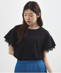 grove / グローブ カットソー | レースレイヤードフレアスリーブTシャツ