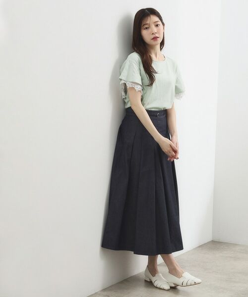 grove / グローブ カットソー | レースレイヤードフレアスリーブTシャツ | 詳細11