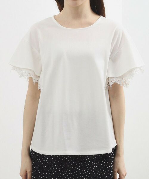 grove / グローブ カットソー | レースレイヤードフレアスリーブTシャツ | 詳細13