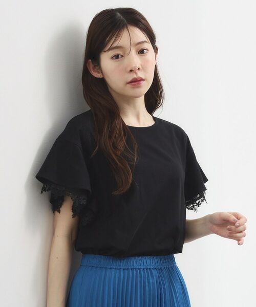 grove / グローブ カットソー | レースレイヤードフレアスリーブTシャツ | 詳細5