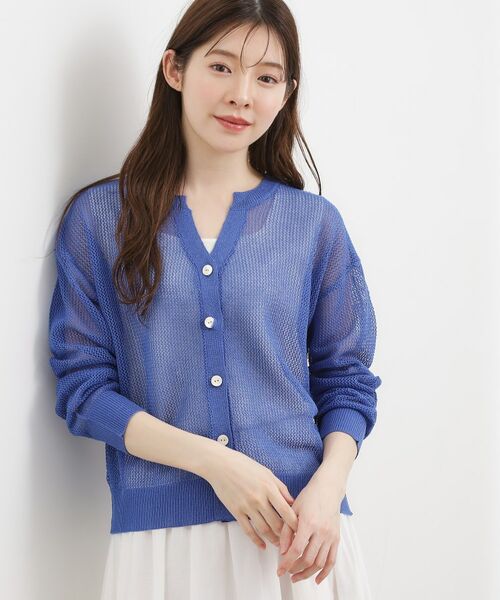 grove / グローブ カーディガン・ボレロ | ラメメッシュキーネックカーディガン | 詳細10