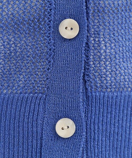 grove / グローブ カーディガン・ボレロ | ラメメッシュキーネックカーディガン | 詳細12
