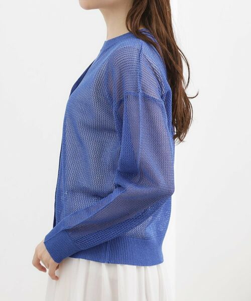 grove / グローブ カーディガン・ボレロ | ラメメッシュキーネックカーディガン | 詳細14