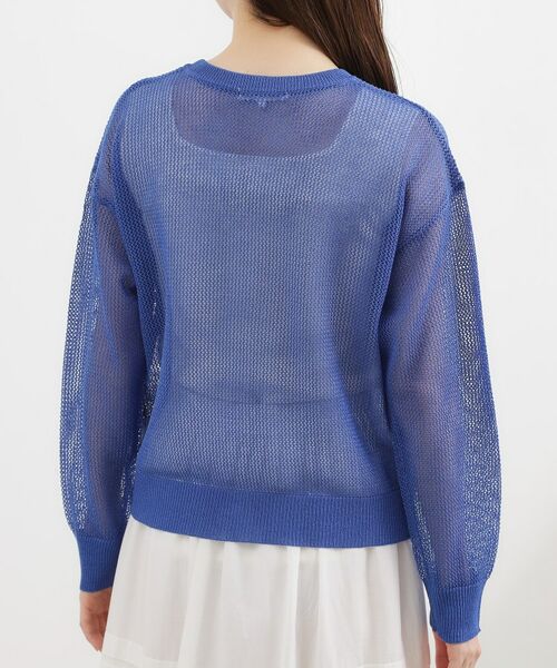 grove / グローブ カーディガン・ボレロ | ラメメッシュキーネックカーディガン | 詳細15