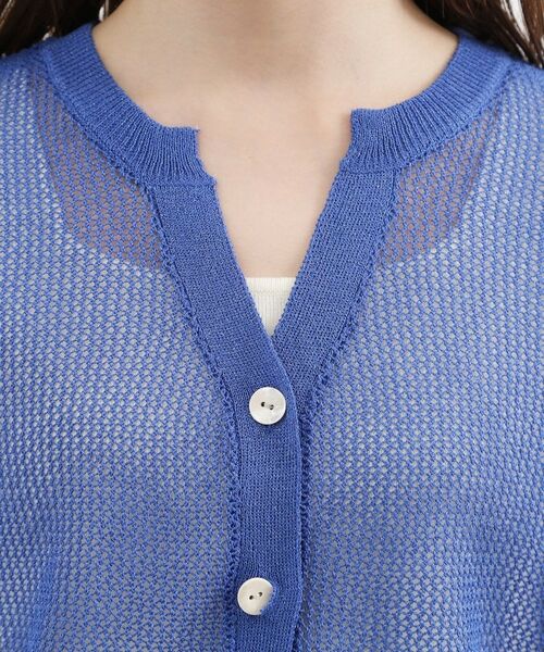 grove / グローブ カーディガン・ボレロ | ラメメッシュキーネックカーディガン | 詳細16