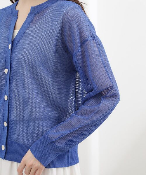grove / グローブ カーディガン・ボレロ | ラメメッシュキーネックカーディガン | 詳細17