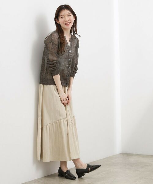 grove / グローブ カーディガン・ボレロ | ラメメッシュキーネックカーディガン | 詳細7