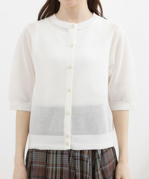 grove / グローブ カーディガン・ボレロ | 五分袖メッシュカーディガン | 詳細17