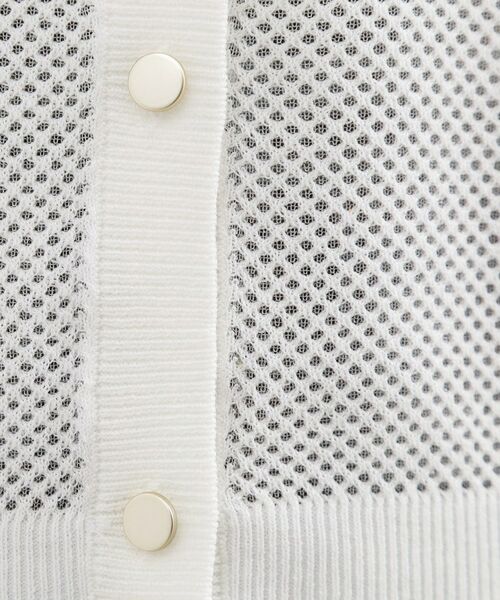 grove / グローブ カーディガン・ボレロ | 五分袖メッシュカーディガン | 詳細4