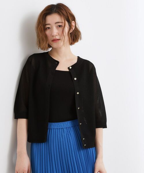 grove / グローブ カーディガン・ボレロ | 五分袖メッシュカーディガン | 詳細5
