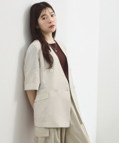 grove / グローブ テーラードジャケット | シアー ハーフスリーブジャケット | 詳細1