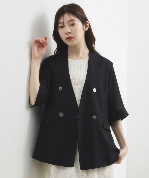 grove / グローブ テーラードジャケット | シアー ハーフスリーブジャケット | 詳細5