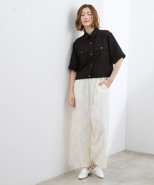 grove / グローブ テーラードジャケット | メッシュ衿付きハーフジャケット | 詳細2