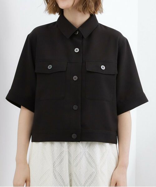 grove / グローブ テーラードジャケット | メッシュ衿付きハーフジャケット | 詳細5