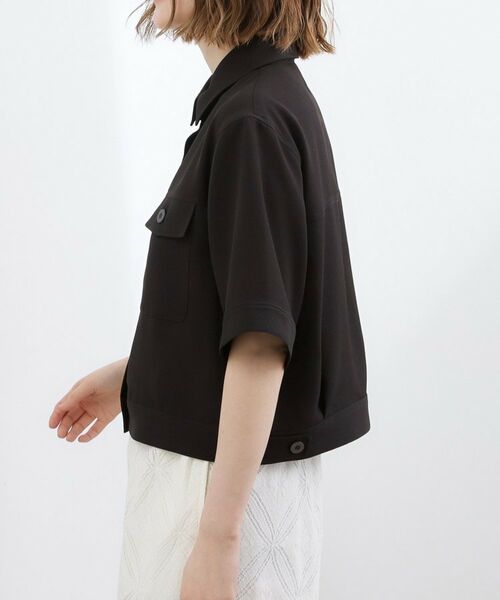 grove / グローブ テーラードジャケット | メッシュ衿付きハーフジャケット | 詳細6