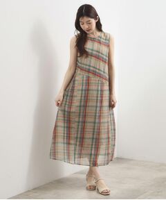 grove / グローブ ロング・マキシ丈ワンピース | アートチェックワンピース