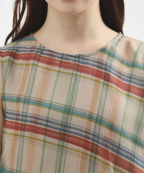 grove / グローブ ロング・マキシ丈ワンピース | アートチェックワンピース | 詳細12