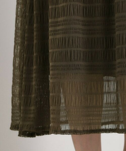 grove / グローブ ロング・マキシ丈ワンピース | リブニット×チェックチュール ドッキングワンピース | 詳細18