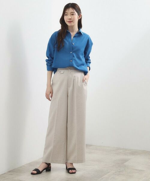 grove / グローブ パンツ | リネンライクコードワイドパンツ | 詳細3