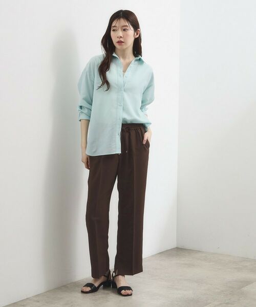 grove / グローブ パンツ | ひんやりバックサテン イージーパンツ | 詳細10