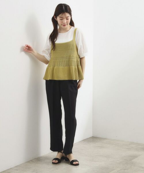 grove / グローブ パンツ | ひんやりバックサテン イージーパンツ | 詳細3