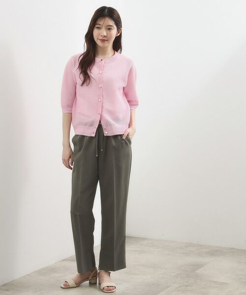 grove / グローブ パンツ | ひんやりバックサテン イージーパンツ | 詳細6