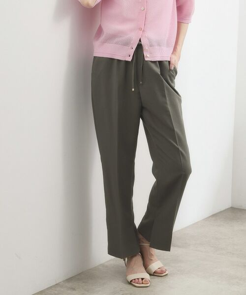 grove / グローブ パンツ | ひんやりバックサテン イージーパンツ(カーキ(024))