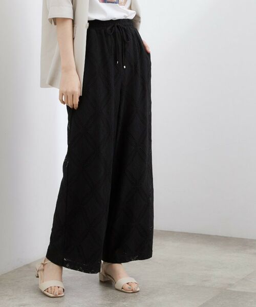 grove / グローブ パンツ | レースイージーパンツ（ブラック(019)）