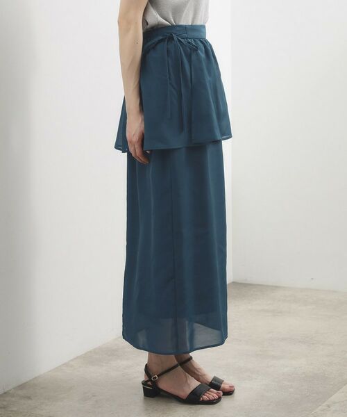 grove / グローブ ロング・マキシ丈スカート | シアーレイヤードペプラムスカート | 詳細14
