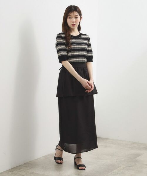 grove / グローブ ロング・マキシ丈スカート | シアーレイヤードペプラムスカート | 詳細6