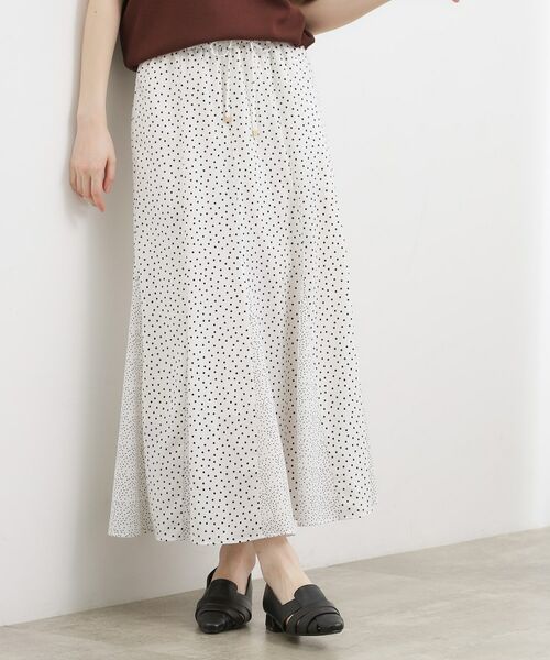 grove / グローブ ロング・マキシ丈スカート | プリント マーメイドスカート（オフドット(603)）