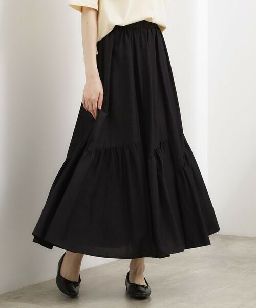 grove / グローブ ロング・マキシ丈スカート | エスカルゴティアードスカート | 詳細1