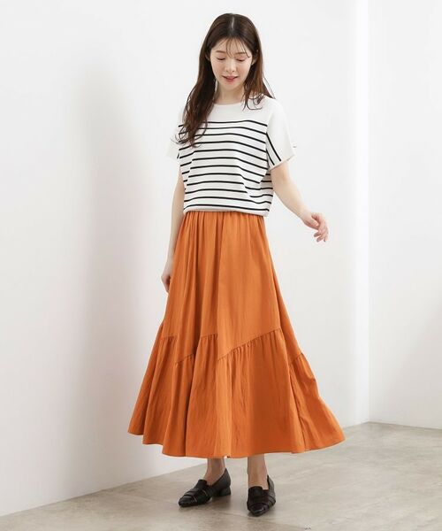 grove / グローブ ロング・マキシ丈スカート | エスカルゴティアードスカート | 詳細10