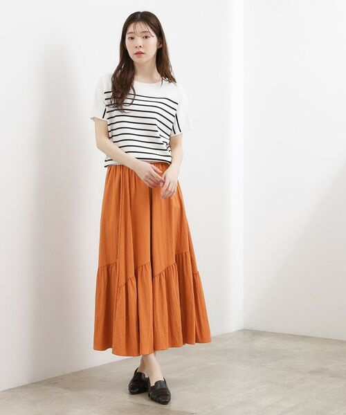 grove / グローブ ロング・マキシ丈スカート | エスカルゴティアードスカート | 詳細11