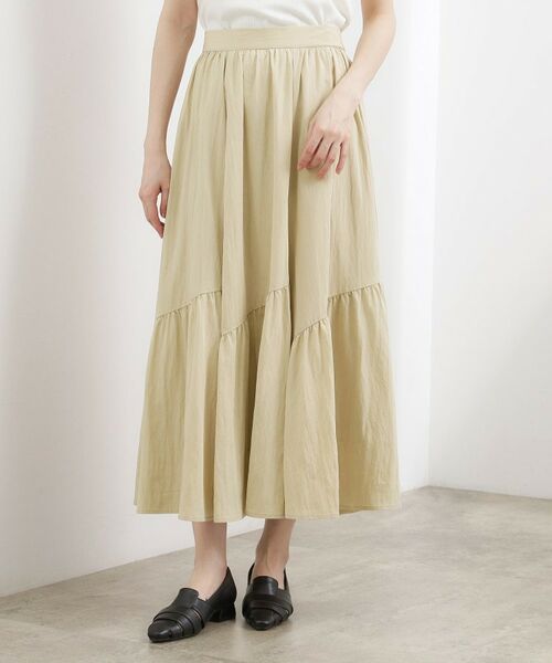 grove / グローブ ロング・マキシ丈スカート | エスカルゴティアードスカート | 詳細13