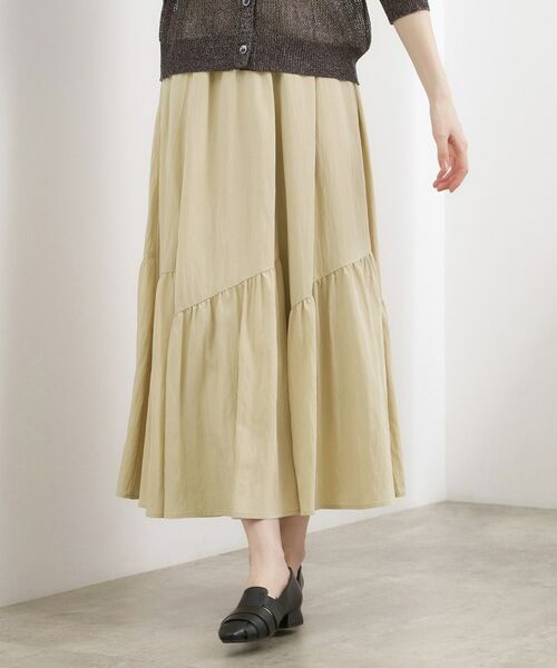 grove / グローブ ロング・マキシ丈スカート | エスカルゴティアードスカート | 詳細5