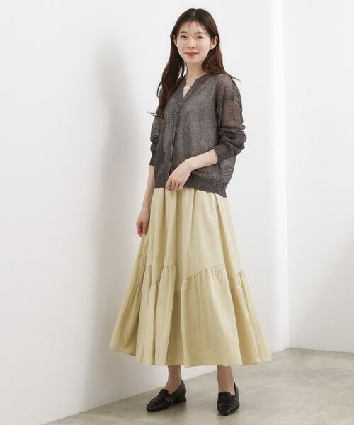 grove / グローブ ロング・マキシ丈スカート | エスカルゴティアードスカート | 詳細6