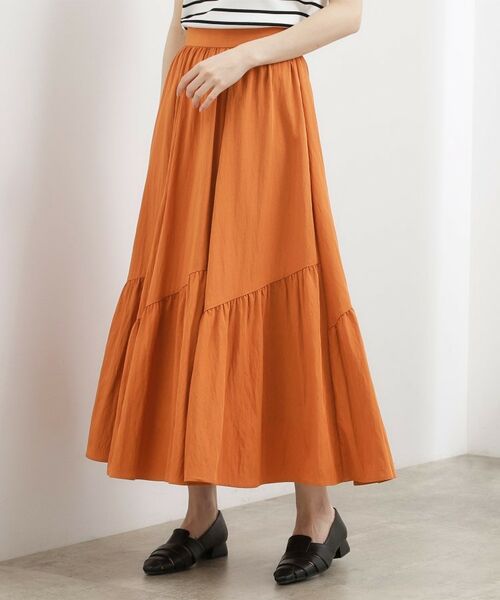 grove / グローブ ロング・マキシ丈スカート | エスカルゴティアードスカート | 詳細9