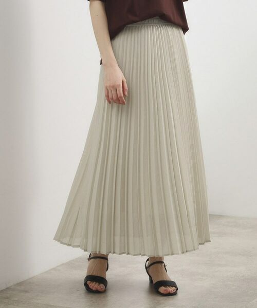 grove / グローブ ロング・マキシ丈スカート | ドライタッチプリーツスカート | 詳細5
