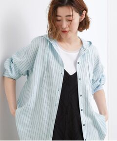 grove / グローブ シャツ・ブラウス | ストライプ フーディシャツ